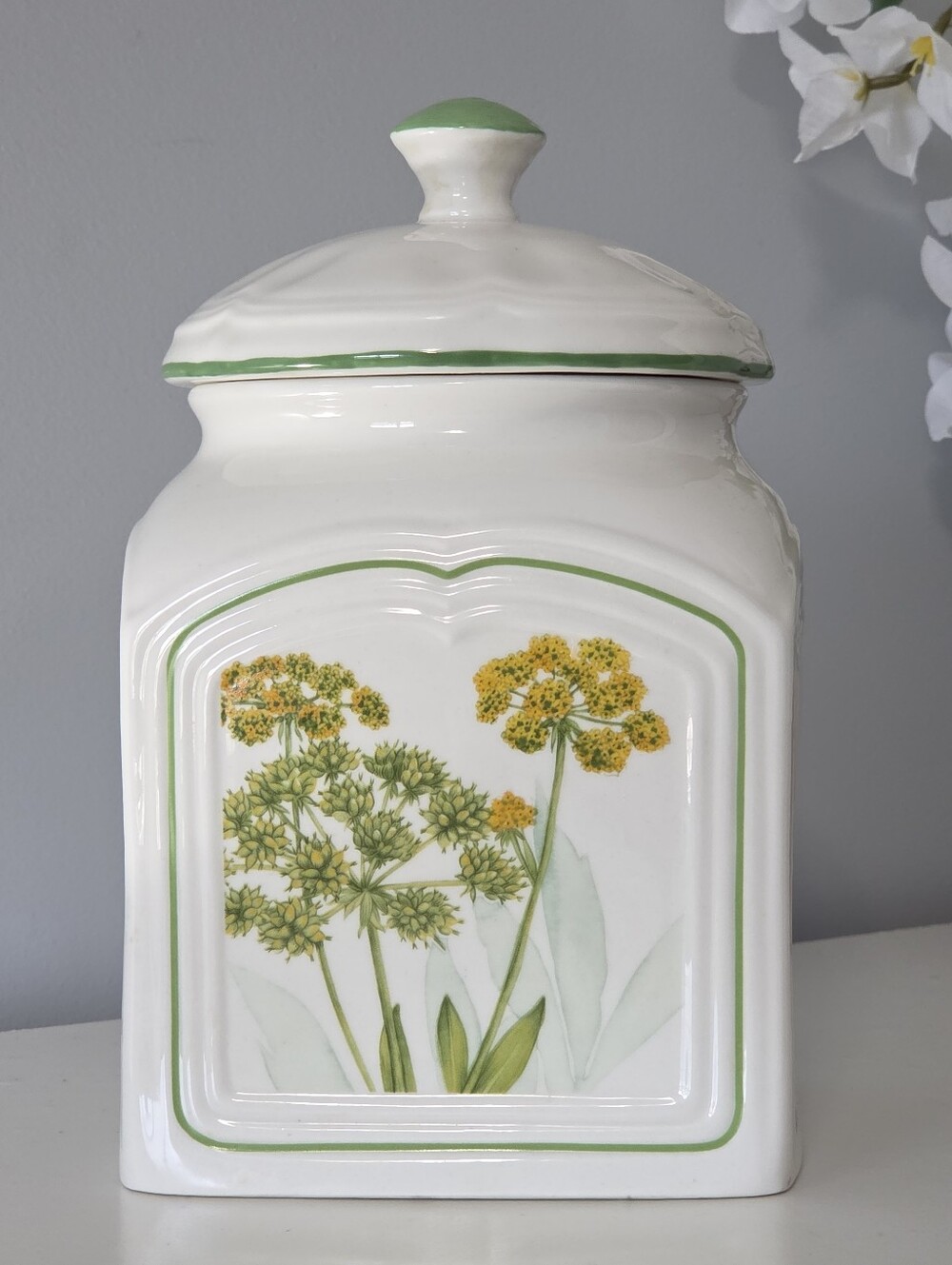 Villeroy & Boch Althea Nova Large Herb Jar/Canister 🌿 Botanical Cottagecore